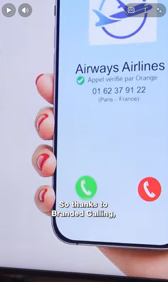 accès vers video démo de Branded Calling d'Orange au MWC 2026