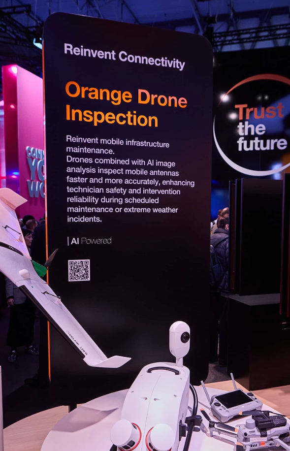 accès vers video démo de Orange Drone Inspection d'Orange au MWC 2026