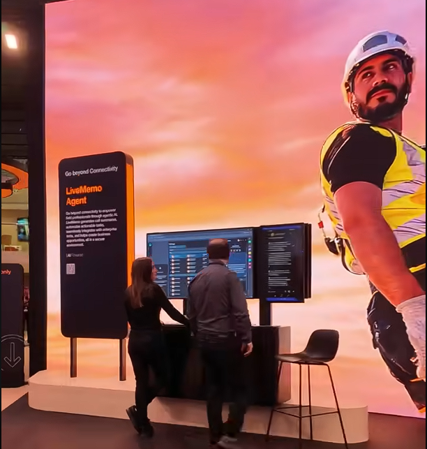 accès vers video démo de LiveMemo Agent d'Orange au MWC 2026