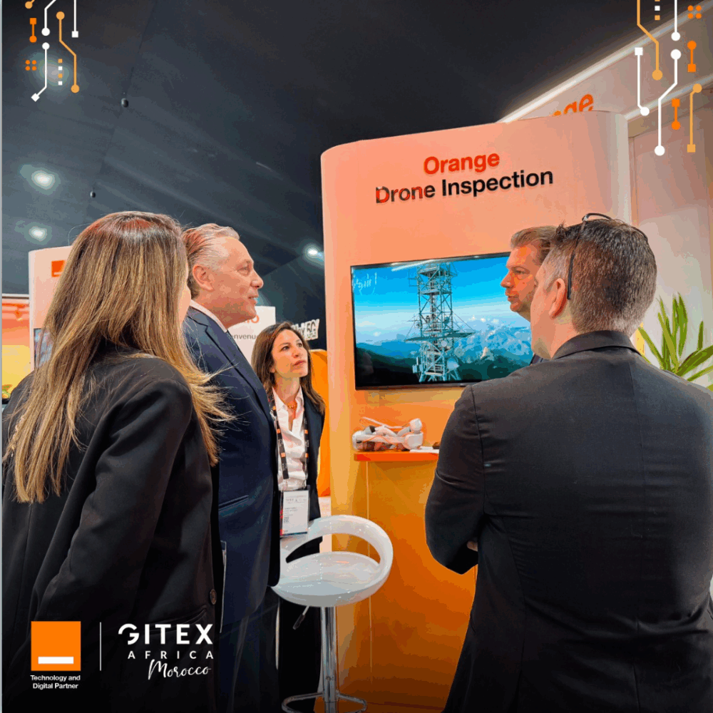 Orange drone inspection show case